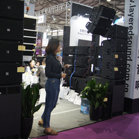 Sistema de Sonido Line Array Activo LV502, Altavoces para Conciertos, Cajas Acústicas Frontales con Malla, Calidad Profesional