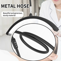 Lampe de beauté LED demi-lune de 16 pouces sur roulettes, lumière de protection oculaire pour extensions de cils, tatouage, sourcils
