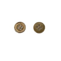 Boutons métalliques de style britannique à 4 trous, à bord fin, à coudre à la main, pour costumes d'affaires, poignets et cols
