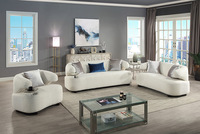 Canapé d'angle carré moderne de luxe en tissu avec pieds en bois foncé, rembourré, durable et confortable pour salon