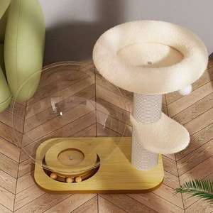 Structure d'escalade intérieure personnalisée par le fabricant de meubles Tree Scratcher avec vaisseau spatial et poteau à griffes - Produits pour animaux de compagnie OEM - Product Image 4