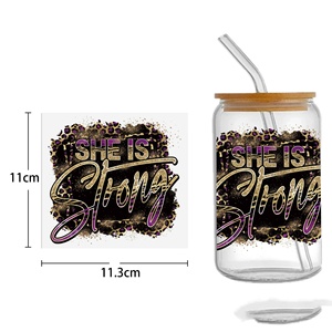 Calcomanías DTF UV de Mujer Negra Rezando, Listas para Aplicar, Resistentes al Agua, Pegatinas de Transferencia para Manualidades, para Vasos Libbey de 16 Onzas - Product Image 5