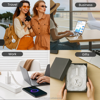 Kit de câbles USB rétractables 3-en-1, ensemble de charge rapide 5A, écouteurs, coffret cadeau d'affaires pour promotion