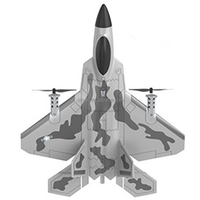 Avion RC BM16 F22 Raptor Warplane 2.4G 4CH EPP 3D 6G, modèle d'avion de combat avec lumières