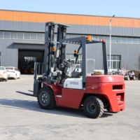 Chariot élévateur diesel 3 tonnes QINGCHA CPC30 4x4, fabriqué en Chine, équipé d'un déplaceur latéral hydraulique et d'un mât à deux étages, capacité de levage 4,5 m