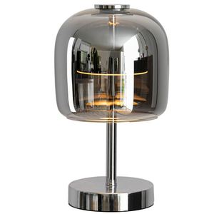 Modern Simple Glass Desk <b>Lamp</b> USB <b>Charging</b> Three-Color Dimming LED Light for Bedroom Living Room Table <b>Lamp</b> - Product Image 1