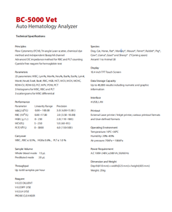 Analizador Hematológico Veterinario Automatizado Mindray BC-5000, Diferencial de 5 Partes para Uso Clínico Veterinario - Product Image 5