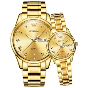 Horloge Groothandel Custom Mannen En Vrouwen Luxury Leverancier Waterdicht Merk Horloges Roestvrij Staal Quartz Paar Horloges
