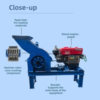 Concasseur à marteaux diesel Dingguan Max. 15t/h PC310*520 pour l'extraction d'or et le concassage de pierres, utilisation minière, stable et efficace