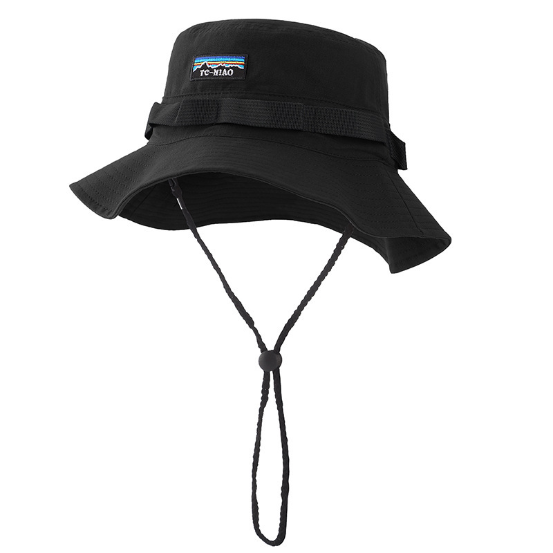Bucket Hat With String - Wide Brim Sun Protection For Hiking, Fishing, Safari, Unisex Cotton