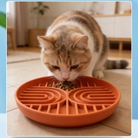 Bol anti-glouton pour chien en silicone platine de qualité alimentaire, pliable et portable, avec ventouse, pour usage intérieur/extérieur, en stock, vente en gros