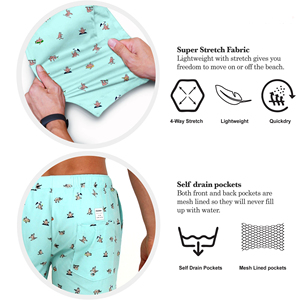 OEM Custom Printed Mens Swim Trunks Quick Dry Stretch Waterproof Mesh Liner <b>Beach</b> Shorts Wholesale Manufacturer China - Product Image 4