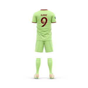 Özel Tasarım Dar Kesim Hızlı Kuruyan Polyester Retro Futbol Forması Futbol Üniforması Tam Set Futbol Kiti - Product Image 6