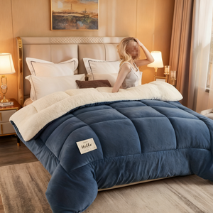 Edredón de Plumón Grueso, Suave y Lavable a Máquina, de Color Sólido, de Algodón Lavable, para el Hogar y Hoteles, para Invierno - Product Image 2