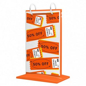 Soporte de Menú Acrílico Portátil en Forma de T Personalizado, Soporte de Exhibición de Tarjetas para Mesa - Product Image 1