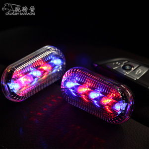 Feux stroboscopiques LED pour caserne de cavalerie, rouge et bleu, clignotants, alimentés par batterie, pour la sécurité routière - Product Image 1