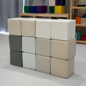 Bán Buôn Trẻ Em Thân Thiện Với Môi Đầy Màu Sắc Bọt Khối Xây Dựng Khối Bọt Chơi <span class=keywords><strong>Cube</strong></span> Mềm Chơi Khối - Product Image 2