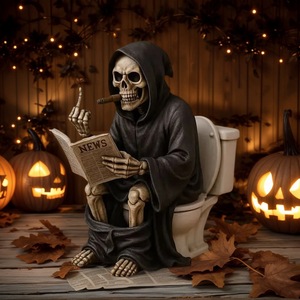 Nueva Estatua de Resina del Dios de la Muerte con Dedo Medio para Baño, Artesanía de Resina, Arte Coleccionable de Halloween, Decoración, Regalo, Regalo de Halloween del Dios de la Muerte - Product Image 2