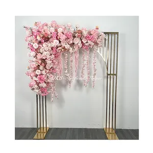 Best Selling Product 2024 Party Decoration White Flower Wedding Pillars Backdrop