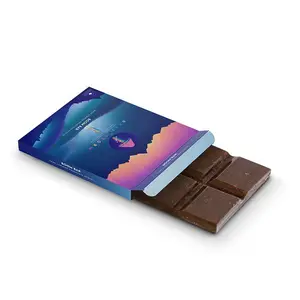 Custom Printed Microdosing Shrooms Bar Box Rainbow Hologram Mushroom Chocolate Bar Packaging Box