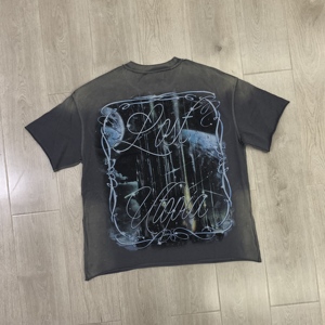 FIRST ROW Nuova T-shirt Trendy <span class=keywords><strong>di</strong></span> <span class=keywords><strong>Marca</strong></span> Americana con Stampa Diretta a Spruzzo Bianco Traspirante con Diamanti a Maniche Corte - Product Image 3