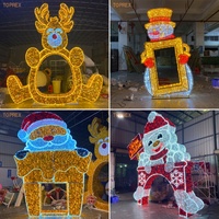 Arche lumineuse LED TOPREX Motif Bonhomme de neige pour Marché de Noël, Lumière Photo, Décoration Extérieure pour Fêtes d'Hiver et Projets de Décoration de Vacances