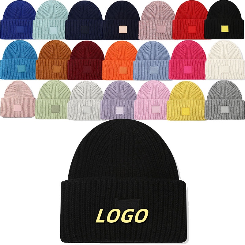 Autumn and Winter Warm Knitted Hat with Fashionable Bows Camouflage Character Patterns-Leisurely Beanies