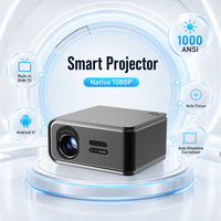 Projecteur de cinéma maison intelligent avec haut-parleur Bluetooth et Wi-Fi, lecteur de jeux vidéo LCD 4K natif de 5 pouces, Beam Proyector