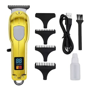 Ensemble de tondeuses à cheveux avec lames en acier inoxydable et 4 peignes de guidage, pour usage domestique et en salon, outil de toilettage sans fil rechargeable - Product Image 4