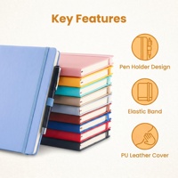 Carnet en cuir PU A5, directement de l'usine, logo personnalisé, design en relief ou en creux, échantillon gratuit