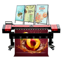 Impresora de Lona Flexible de Formato Ancho con Tinta Eco Solvente de 6 Pies, Impresora de Pared con Garantía de 1 Año, Cabezal XP600 I3200E1