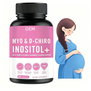 Cápsulas de Inositol OEM, Suplemento de Mio-Inositol y D-Chiro-Inositol 40:1 con Folato y Vitamina D, Favorece el Bienestar Ovárico para Mujeres - Product Image 1