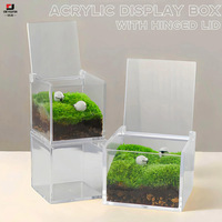 Boîtier en acrylique transparent de taille personnalisée de haute qualité avec couvercle Boîte de présentoir en plexiglas
