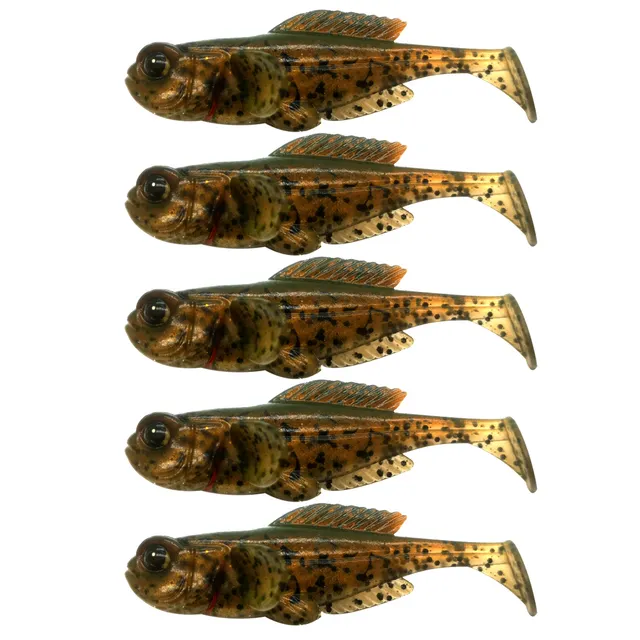 Factory Direct Amazon Hot Sale T-Tail Goby Finest Sea Fishing Trout Trolling Fish Bait Artificial Softbait Lure