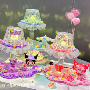 Kit de Luz Nocturna de Resina Cremosa para Hacer en Casa, Redonda, de Plástico, con LED, Control Táctil, Cambio de Color, Decoración para Habitación Infantil, Regalo de Cumpleaños - Product Image 2
