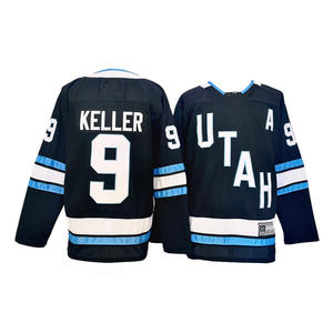 사용자 정의 뉴욕 섬 주민 아이스 하키 저지 세트 긴 소매 스포츠 셔츠 클럽 로고 100% 폴리에스터 하키웨어 - Product Image 4