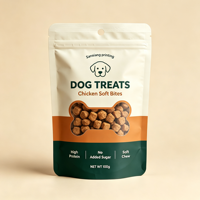 Sacs d'emballage personnalisés pour aliments pour animaux de compagnie, imprimés en héliogravure, refermables, en BOPP, résistants à l'humidité, avec fermeture éclair, pour chiens et chats, vente en gros