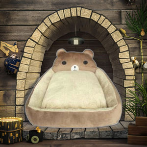 MEiweipet Unique Cuddly Micro Plush <span class=keywords><strong>Brown</strong></span> Bear Shape Cama para perros Cómodas camas para mascotas - Product Image 5