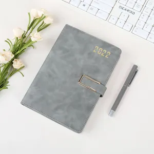 TTX stationery business high quality custom logo printing soft blue Pu planner A4 A5 target leather notebook