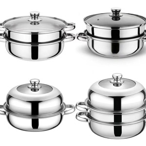 หม้อนึ่งซุปสแตนเลส 3 ชั้น แบบหนาพิเศษ ใช้กับเตาแก๊สและเตาแม่เหล็กไฟฟ้า สำหรับใช้ในครัวเรือน - Product Image 4