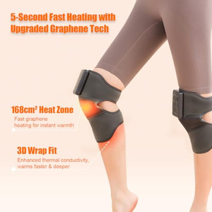 Masajeador Eléctrico Inalámbrico para Rodilla con Calor y Vibración, Cinturón de Masaje Recargable con Compresa Caliente para Alivio del Dolor de Artritis - Product Image 3