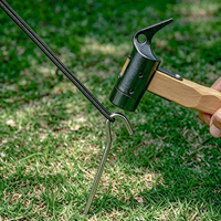 Piquets de tente en acier inoxydable galvanisé pour camping, longueurs 17,5-30 cm, finitions argent/or, vente en gros pour clôtures extérieures