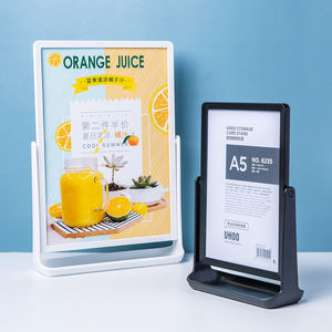 Support de carte en matériau PS&PVC imprimé UV haute résolution, imperméable et recyclable en forme de T, pour la réception d'hôtel, format A5/A4 - Product Image 2