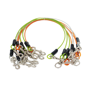 Stahlkabel mit Kunststoffummantelung Doppel/Dreifach-Hundeleine Hundelaufkabel mit Drehwirbelhaken für Outdoor-Camping - Product Image 5