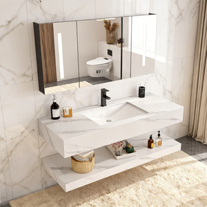 Vente directe d'usine, plan de travail en pierre pour salle de bain, lavabo sur mesure, tailles adaptées aux maisons, hôtels, villas - Product Image 2