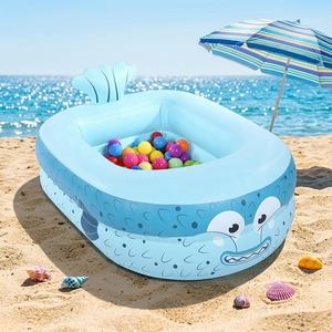 <span class=keywords><strong>Piscina</strong></span> Inflable Infantil con Toldo de PVC Ecológico Sunshine, Diseño de Pez Dorado, Azul/Naranja, para Verano, <span class=keywords><strong>Piscina</strong></span> Infantil para Exteriores - Product Image 3