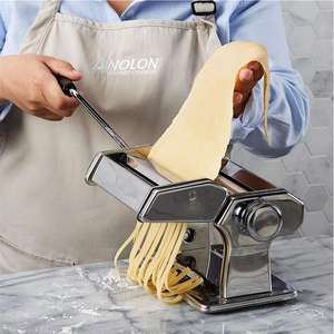 Máquina para hacer pasta 180 Rodillo 9 Ajustes de espesor ajustables 2 en 1 Máquina para hacer fideos con cortador para lasaña de espagueti Fettuccini - Product Image 6