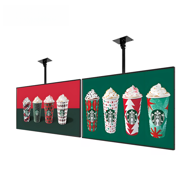 50 Inch Hanging Digital Menu Board Animation High Brightness Wall Mounted Advertising Screen Display Ultra Thin Elevator Use