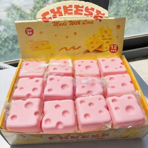 Juguetes Blandos de Queso en Bloque, Squishies Suaves con Forma de Comida, Juguete Sensorial Antiestrés de TPR para Aliviar el Estrés y la Ansiedad - Product Image 2