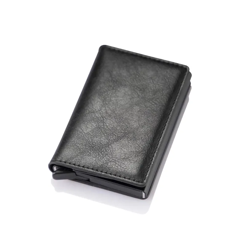 New Men Smart Card Holder Wallets Rfid Aluminum Alloy Business Slim Mini Wallet Small Money Bag Male Purses